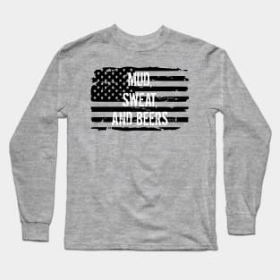 Mud Sweat and Beers Distressed Flag Long Sleeve T-Shirt